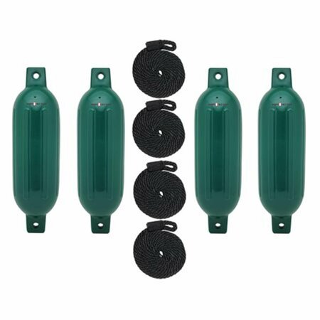 EXTREME MAX 22 in. Boattector Fender Value, Forest Green, 4PK 3006.7507